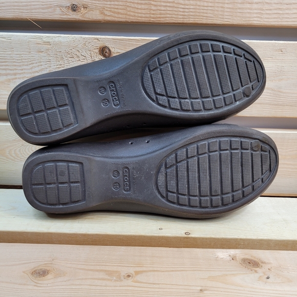 Crocs Giana Brown chain link ballet flats size 10 - Picture 5 of 6